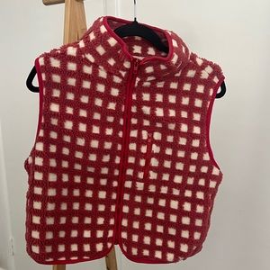 Red gingham vest